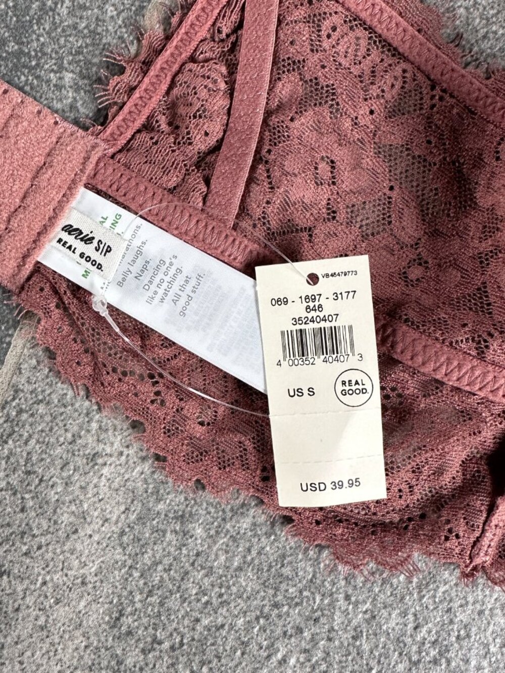 NWT Aerie 32C, 34A, 34B Eyelash Lace Plunge Bralette Racerback Adjustable Straps - Picture 11 of 13